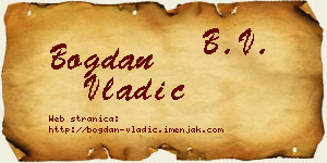 Bogdan Vladić vizit kartica